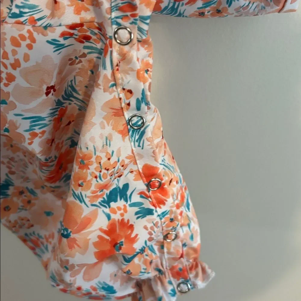 Smocked Floral Baby Romper size 12 months